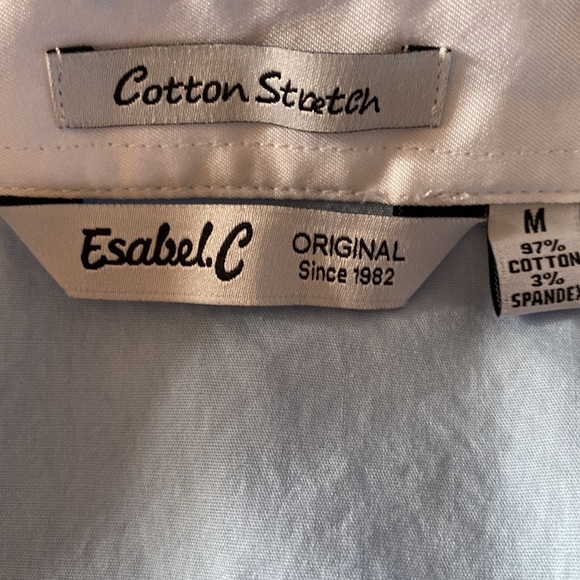 Esabel.C Women’s Button Down Blouse Long sleeve Cotton Stretch Size M - Picture 7 of 10